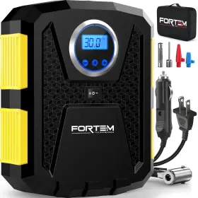 Fortem 819853025906 Tire Inflator 150 Psi Bike Pump 110v Ac 12v Dc Air For Car