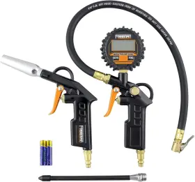 Freeman 816376017968 Fatdtibgk Pistol Grip Digital Tire Inflator And High Flow Blow Gun Kit New