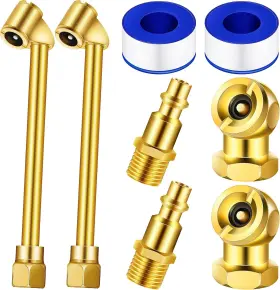 Frienda-8308 Frienda 445023559587 8 Pcs Air Chuck 1/4 Inch 2 Way Connection Closed Ball Chucks Dual He