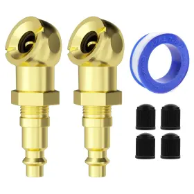 900870 Gaqwok 2-pack Ball Foot Air Chuck Set Tire For Compressor