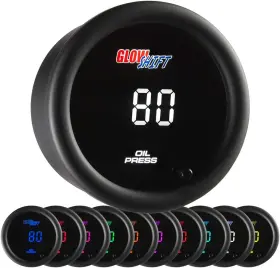 Gauges 313039799723 10 Color Digital 145 Psi Oil Pressure Gauge Kit - Includes 1/8-27 Npt Electronic