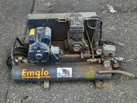 5kc49xg1227bx Ge Vintage Emglo Air Compressor - 1.5 Hp Motor Cast Iron Pump Made In Usa