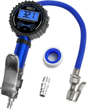 86500c-ny Gerchway Digital Tire Pressure Gauge With Inflator - 200psi Air Chuck Ga