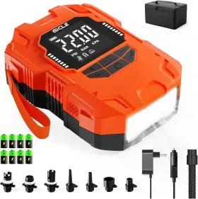 Gicle 313089152127 22psi Rechargeable Paddle Board Pump Electric Portable 2000ma 8 Battery Powered
