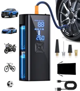 Gjosyoi 313107688652 Tire Inflator Portable Air Compressor 2x Faster 150psi Cordless Pump With L