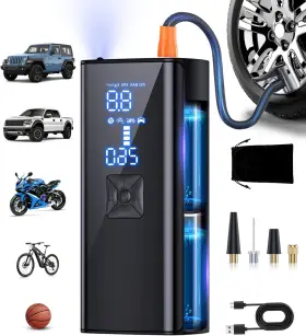 Gjosyoi 756709185127 Tire Inflator Portable Air Compressor 150psi With Pressure Gauge