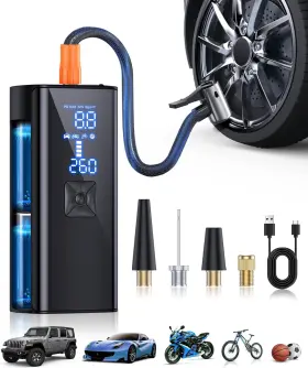 P015 Gjosyoi Tire Inflator Portable Air Compressor 150psi And 25000mah Pump For Car Tires