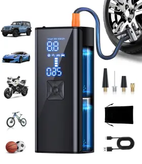 P017 Gjosyoi Tire Inflator Portable Air Compressor 2x Faster Inflation Pump