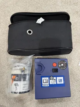Gm 23178993 Tire Inflator Air Compressor Kit With Sealant And Case 13392204