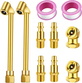 A04b-2 Godeson Air Chuck Set 2pcs Heavy Duty Dual Head 2 Pcs Closed Ball Tire
