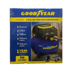 Goodyear 814726028534 6 Gallon 150 Psi Oil Free Electric Portable Pancake Air Compressor