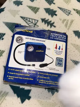 Gy7a Goodyear Brand Portable Car Air Compressor Tire Inflator 12v Dc