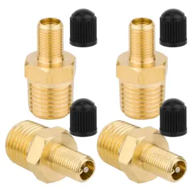1055852 Gosknor 4pcs Brass Air Inflator Adapter Standard 1/4 Npt M To Valve For Schr 1055852 Gosknor 4pcs Brass Air Inflator Adapter Standard 1/4 Npt M To Valve For Schr