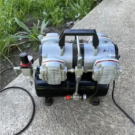 Gs Tc-848 Portable Oil-free 4 Piston Air Brush Compressor 4l 1/4hp 78l/min