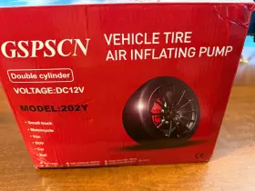 202y Gspscn Silver Tire Inflator Heavy Duty Double Cylinders With Portable Bag Metal