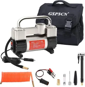 Gspscn 445039555542 Silver Tire Inflator Heavy Duty Double 8.7 7 3.1 Inch