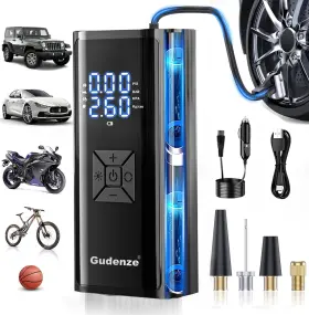 Ap0001 Gudenze Portable Air Compressor Electric Pump 2x Faster 160psi 12v Smart Cordless T