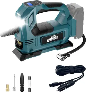 Us-gz-mi-2 Gunoze Cordless Tire Inflator Air Compressor For Makita 18v Battery 150psi Portable Le