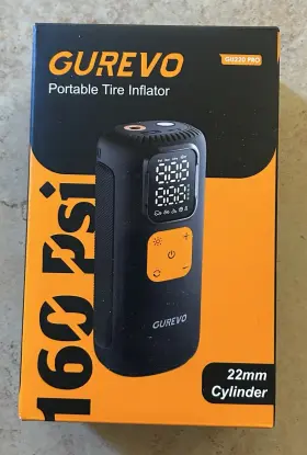 Gu220 Gurevo Portable Tire Inflator 22 Cylinder And 6x Fast Inflation 160 Psi Pro