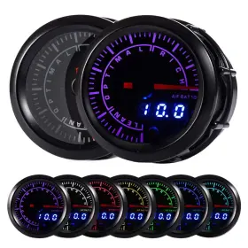 H24-c01532a1-2 313096972947 7 Color Air/fuel Ratio Afr Gauge Kit Narrowband Pointer And Led Digital Readouts