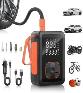 Hafuloky 313037469444 Tire Inflator Portable Air Compressor 3x Faster Cordless Pump For Car Tires