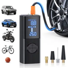 Hafuloky 763344150502 Tire Inflator Portable Air Compressor 180psi And 25000mah Compres