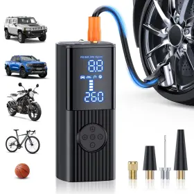 Hafuloky 763864660413 Tire Inflator Portable Air Compressor 180psi And 25000mah Compres