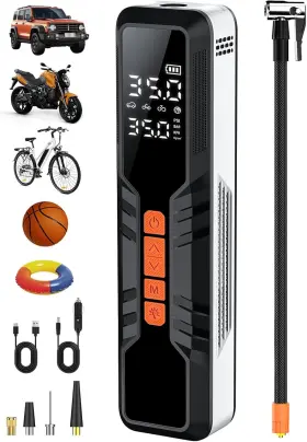 10000m Hajomel Tire Inflator Portable Air Compressor - 4x Pump For Car Tires 150psi&10000m