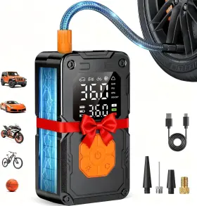 Hajomel 313099896875 Tire Inflator Portable Air Compressor 150psi Cordless Pump For Car Tires B