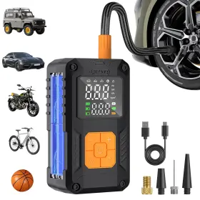 Hajomel 766757187806 Tire Inflator Portable Air Compressor 150psi Cordless Mini Pump With Dig