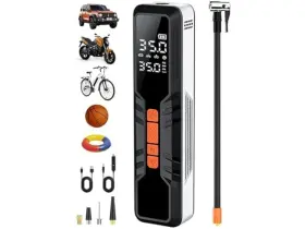 Hajomel 795602846131 Portable Tire Inflator And Air Compressor Black Mini