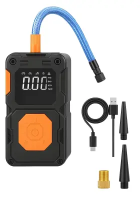 Hajomel Cs4-3690 Cordless Portable Air Pump 150psi Fast Tire Inflator With Pressure Gauge And L