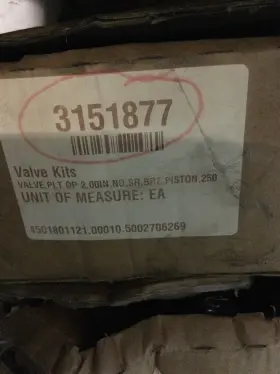 3151877 Hankison Inlet Valve. Part#