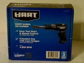 Hart 850075088072 Short Barrel Air Hammer 4 Round Shank Chisels 4500bpm