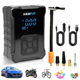 Hawair 763344632527 Portable Tire Inflator Air Pump For Car Tires - Co