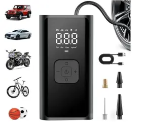 Ti01 Healglow 150 Psi Cordless Portable Tire Inflator Air Compressor Digital Auto Shutoff
