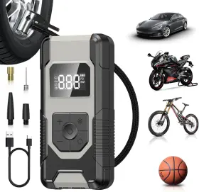 Pump65 Hefoo Home Portable Air Compressor Tire Inflator 160psi 4x Faster Pump With Digital Pr