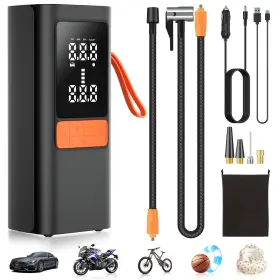 Hexnova 793898687179 Tire Inflator Portable Air Compressor 150psi&12v Dc Pump For Car Tires