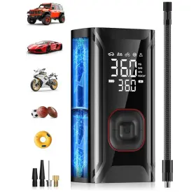 Aj-007 Hipom Tire Inflator Portable Air Compressor Mini Pump For Car Tires Electric Bik