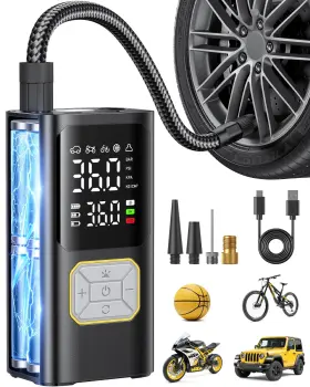 Atj017 Hipom Tire Inflator Portable Air Compressor 150psi Pump For Car Tires Cordles
