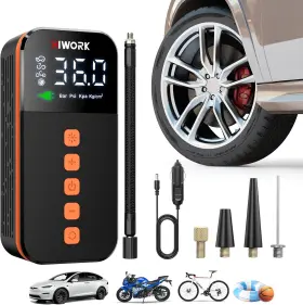 Ap002 Hiwork 12v Air Compressor Tire Inflator Portable Pump 150 Psi Dc Electric Infl