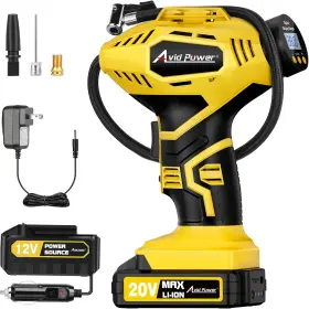 Acap110d-y Housify Cordless Tire Inflator Portable Air Compressor 20v Rechargeable Car Pump