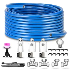 Howaoo 794969308603 3/4 Inch X 100ft Compressed Air Line Kit Shop/garage Hdpe-aluminum