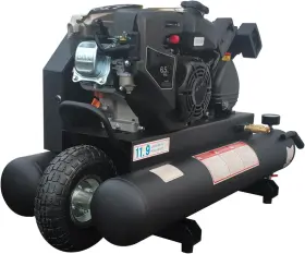 Hpdmc 799585101775 6.5hp 9 Gallon Horizontal Piston Air Compressor 12cfm 125psi Double Stack Tank