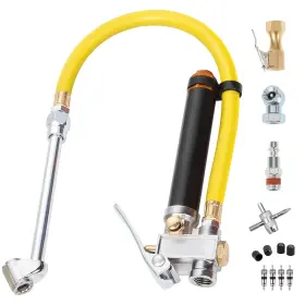 Hromee 642954032456 Heavy Duty Tire Inflator With Pressure Gauge 120psi Dual Head Air Ch