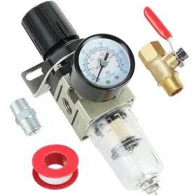 Hr4040 Hromee 1/4 Inch Air Compressor Filter Regulator Combo Water Oil Separator