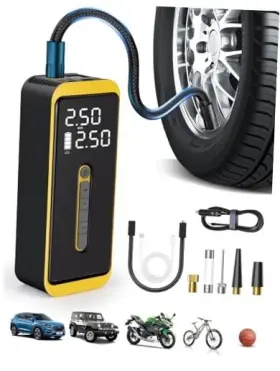Ap-002 Huizhou Yeecn Intelligent Technology Co. Ltd. Tire Inflator Portable Air Compressor-4x Faster 150 Psi -rechargeable Red