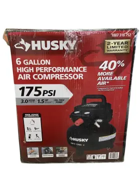 0210646 Husky 6 Gallon 175 Psi Electric Pancake Air Compressor