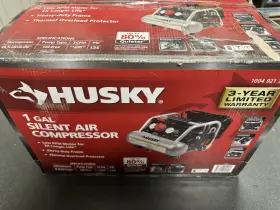 Husky 1004921309 Silent Air Compressor In Orignal Box With User Manual