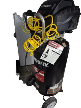 312074157 Husky Oil Free Portable Vertical Electric Air Compressor 20 Gal. 200 Psi Unit